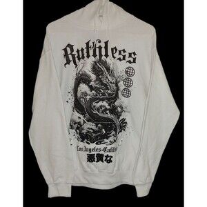 Nova Men Hoodie Men's Size Medium RUTHLESS Graphic Print Dragon New without Tags